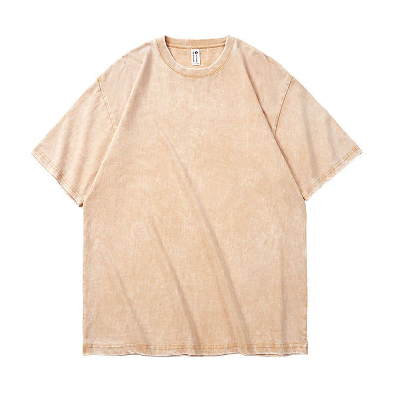 Tie-dye loose short-sleeved top for men