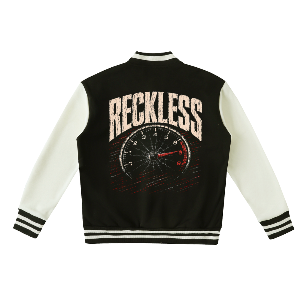 Two-Tone Fleeced Varsity Jacket