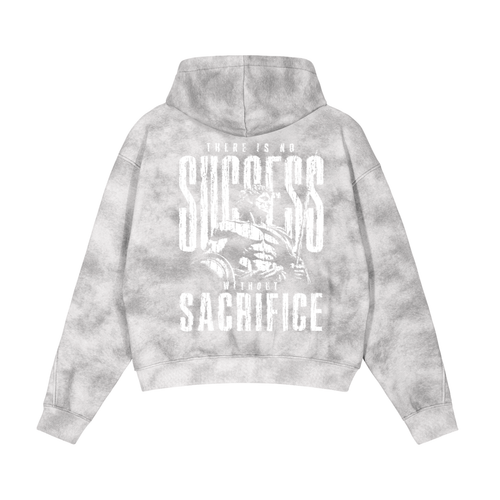 Dirty Washed Zip-Up Fleece Hoodie