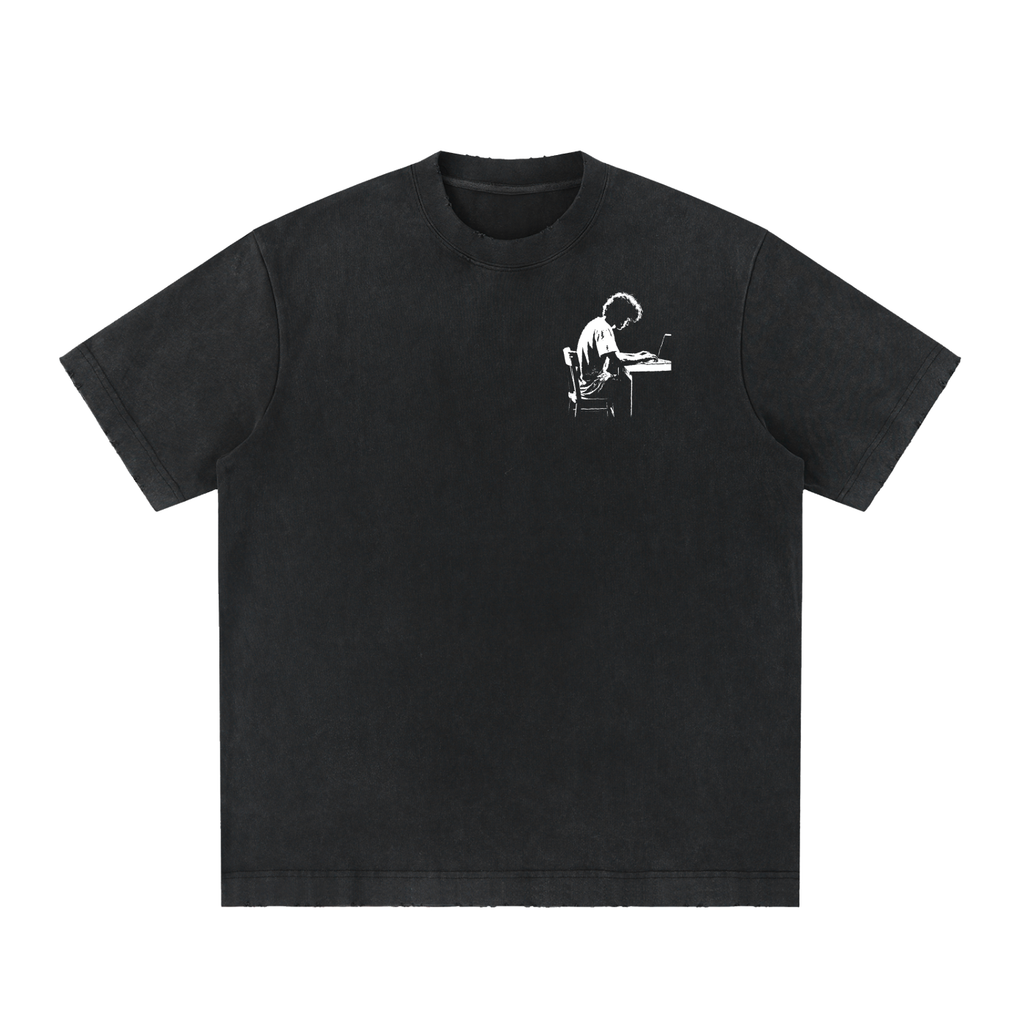Heavyweight Vintage Washed Frayed T-Shirt