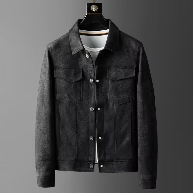 Stretch Suede Jacket for Men