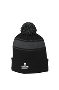 Urban Minaret black and grey knit pom-pom beanie