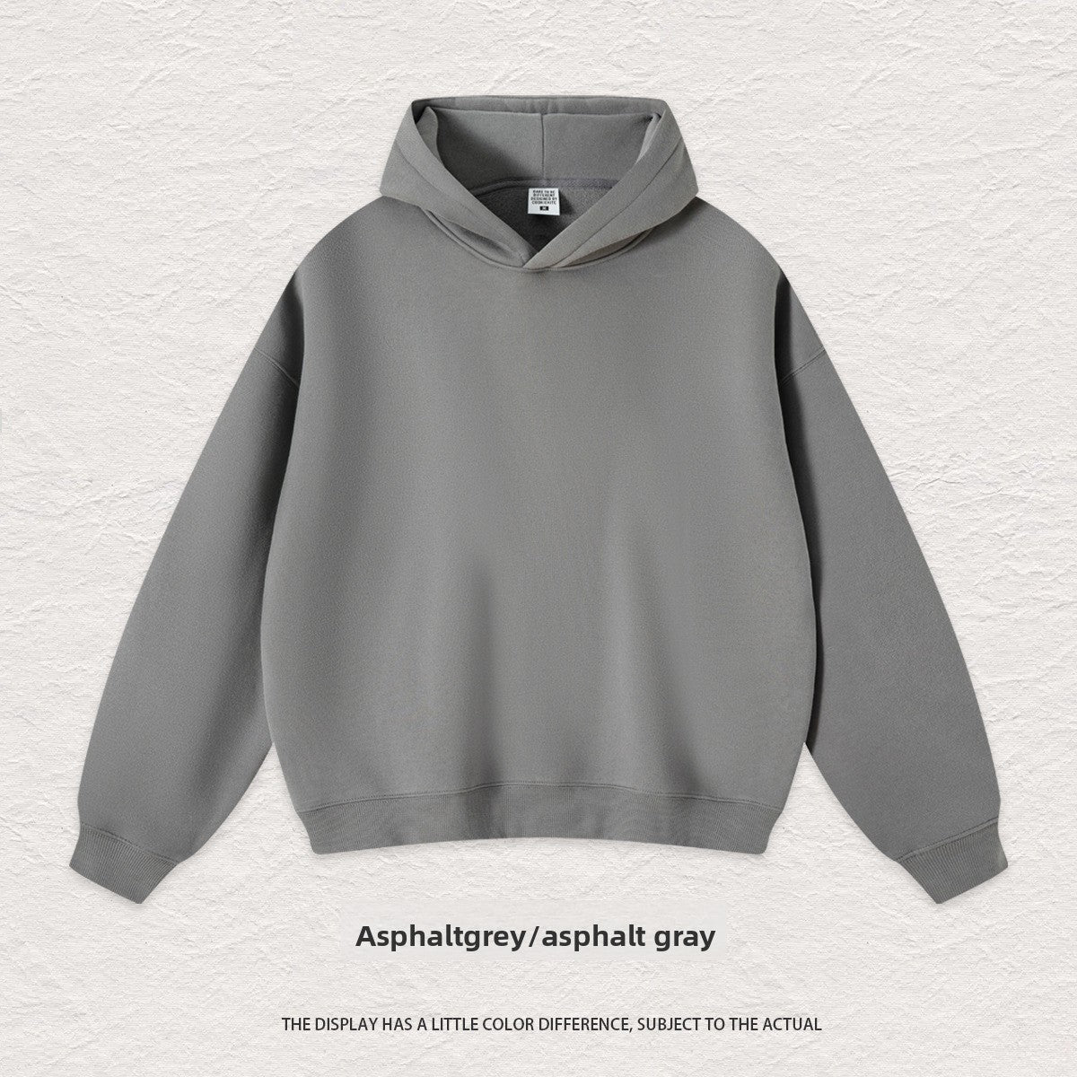 Solid color heavyweight hooded sweatshirt for men and women