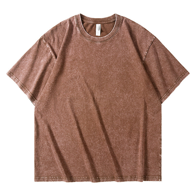 Tie-dye loose short-sleeved top for men