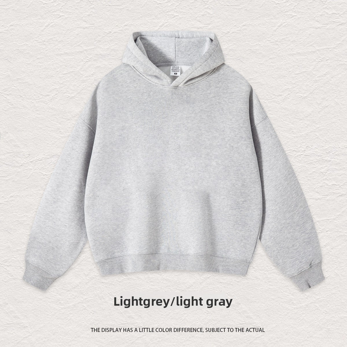 Solid color heavyweight hooded sweatshirt for men and women