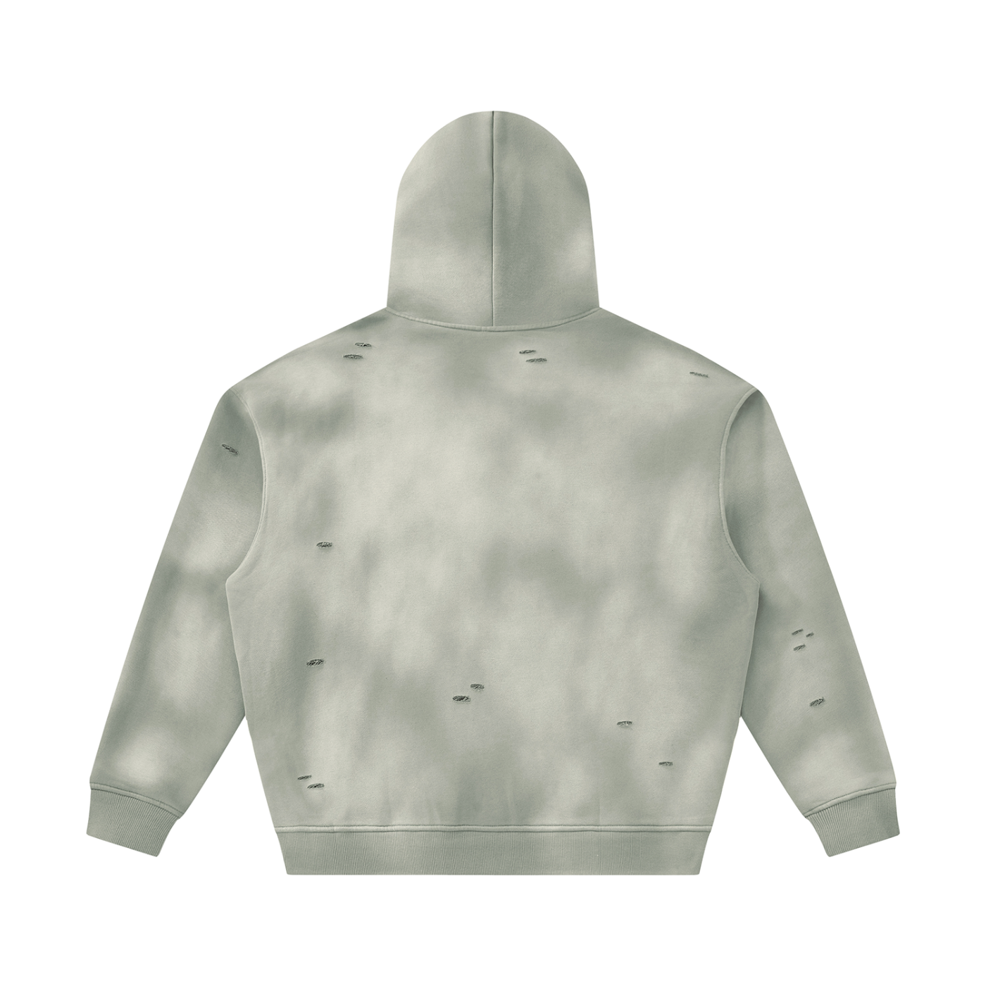 Unisex Sunfade Frayed Fleece Hoodie