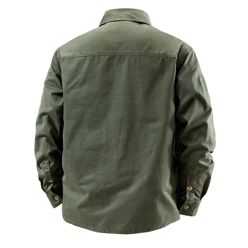 Classic Long Sleeve Work Shirt for Men