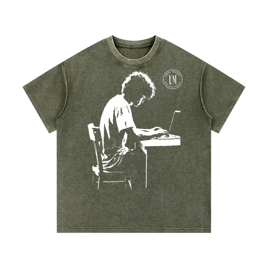 Mineral Wash Waffle Knit T-Shirt