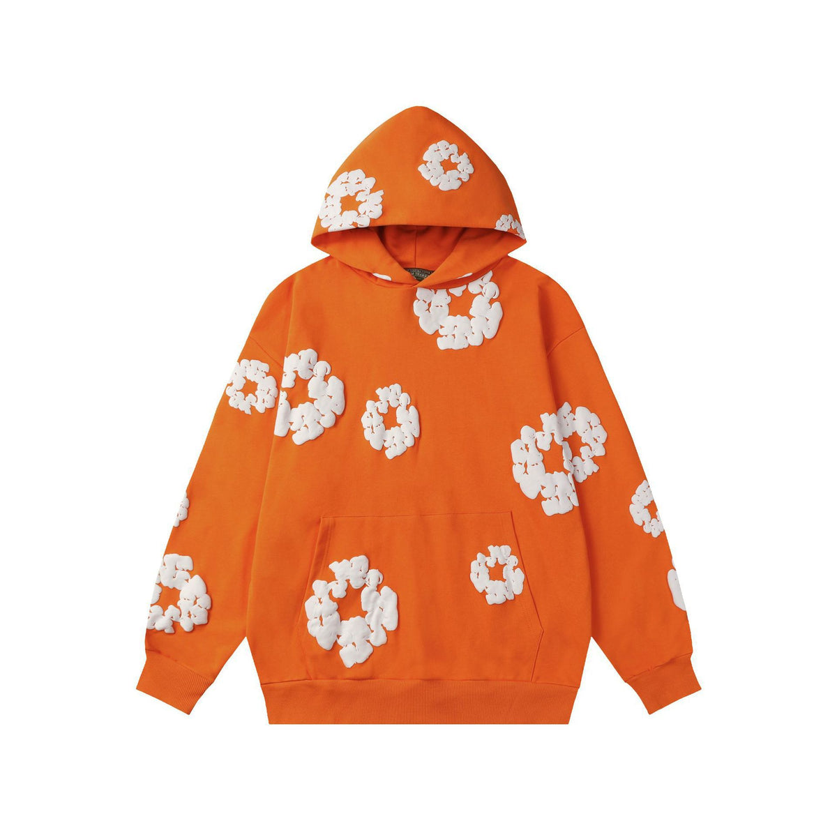 Floral Foam Print Hooded Sweatshirt and Pants Set
