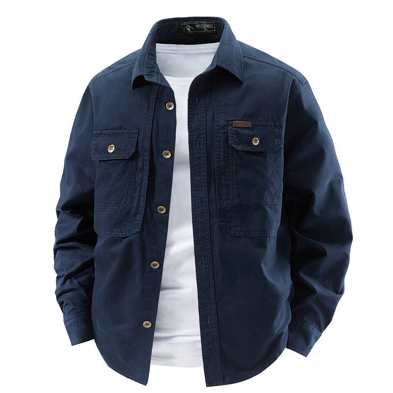 Classic Long Sleeve Work Shirt for Men