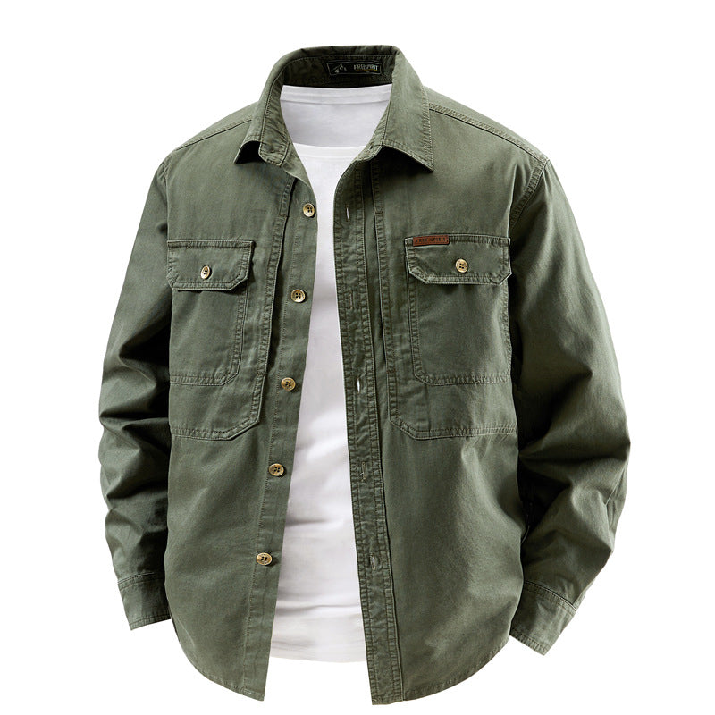 Classic Long Sleeve Work Shirt for Men
