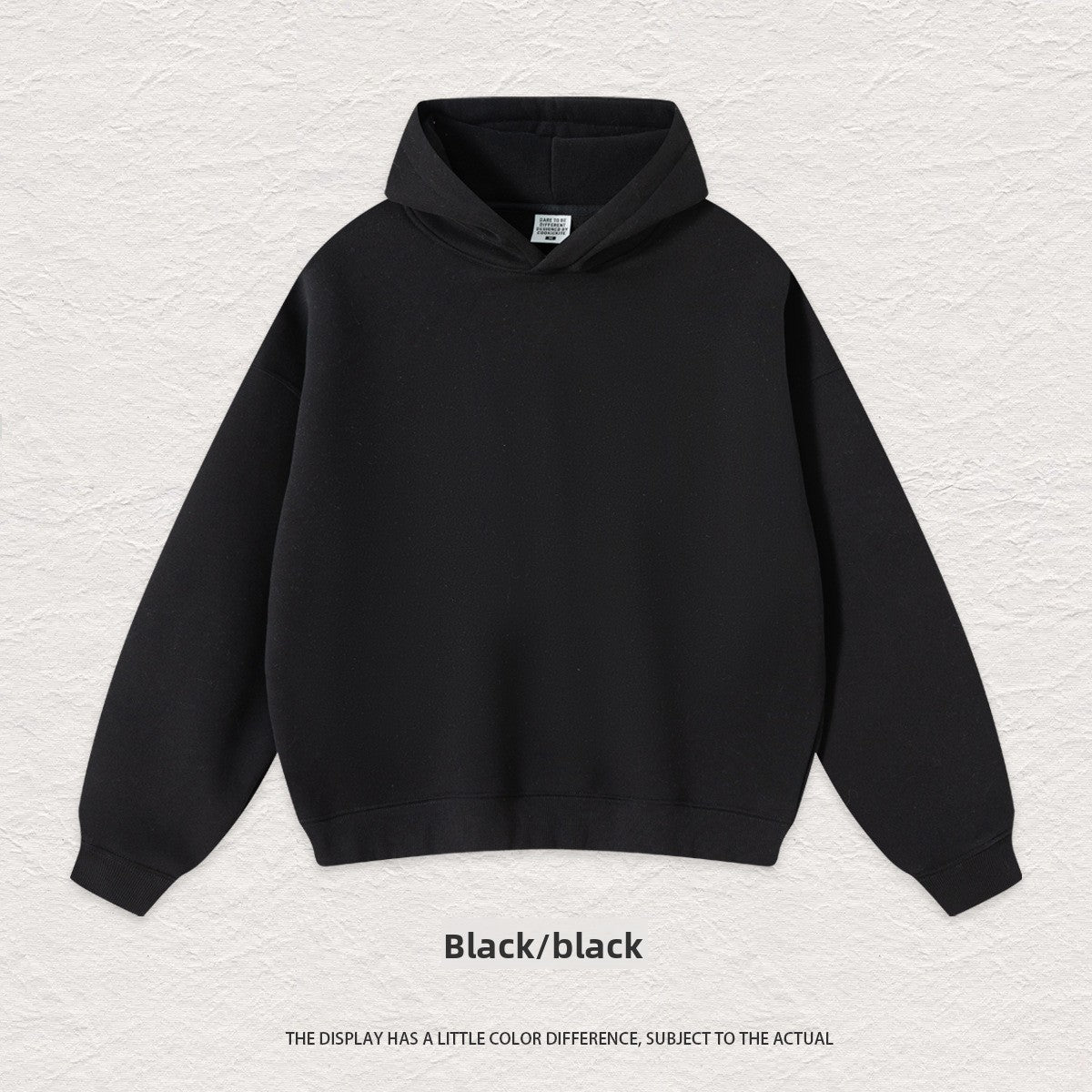Solid color heavyweight hooded sweatshirt for men and women