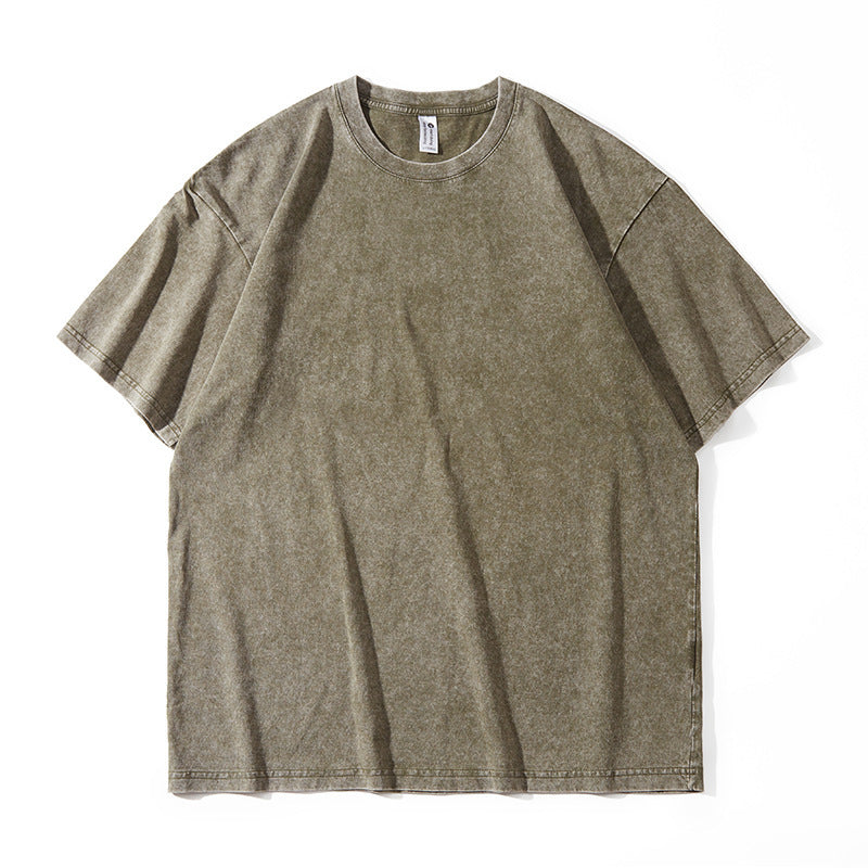 Tie-dye loose short-sleeved top for men