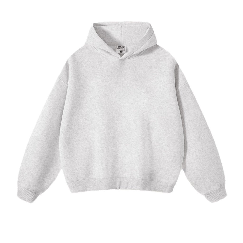 Solid color heavyweight hooded sweatshirt for men and women