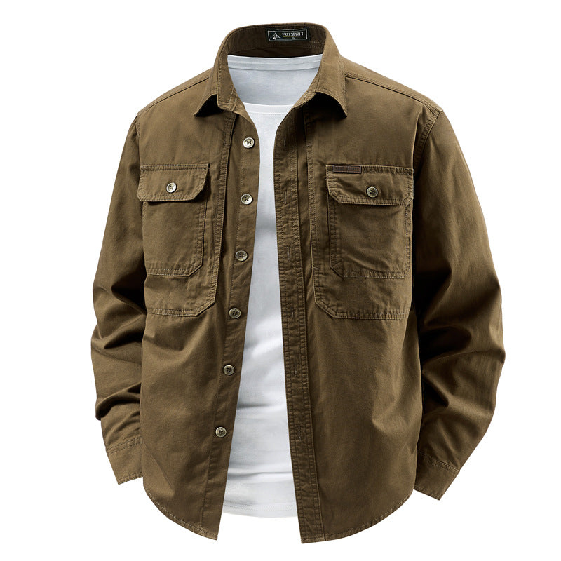 Classic Long Sleeve Work Shirt for Men