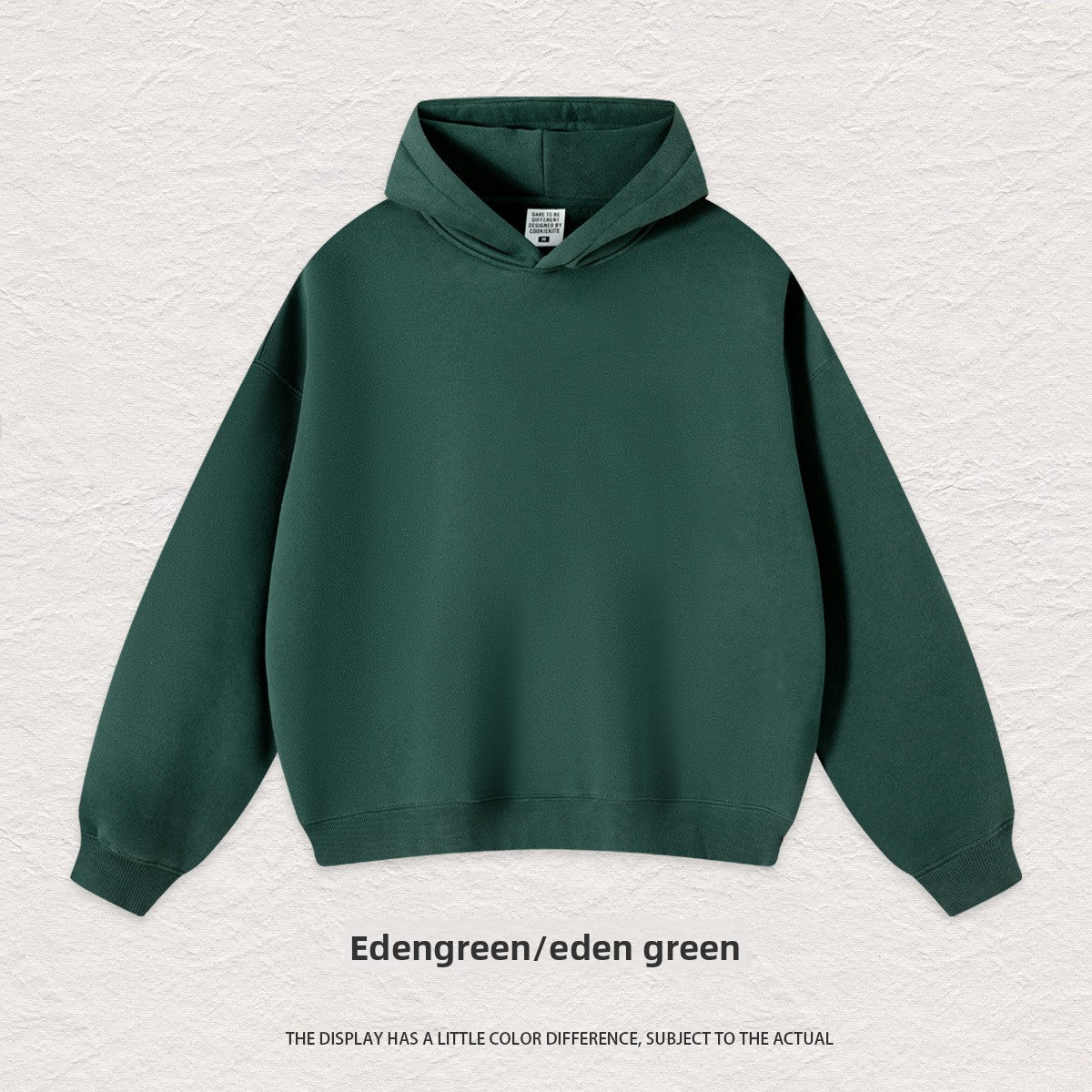 Solid color heavyweight hooded sweatshirt for men and women