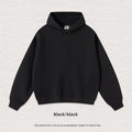 Solid color heavyweight hooded sweatshirt for men and women
