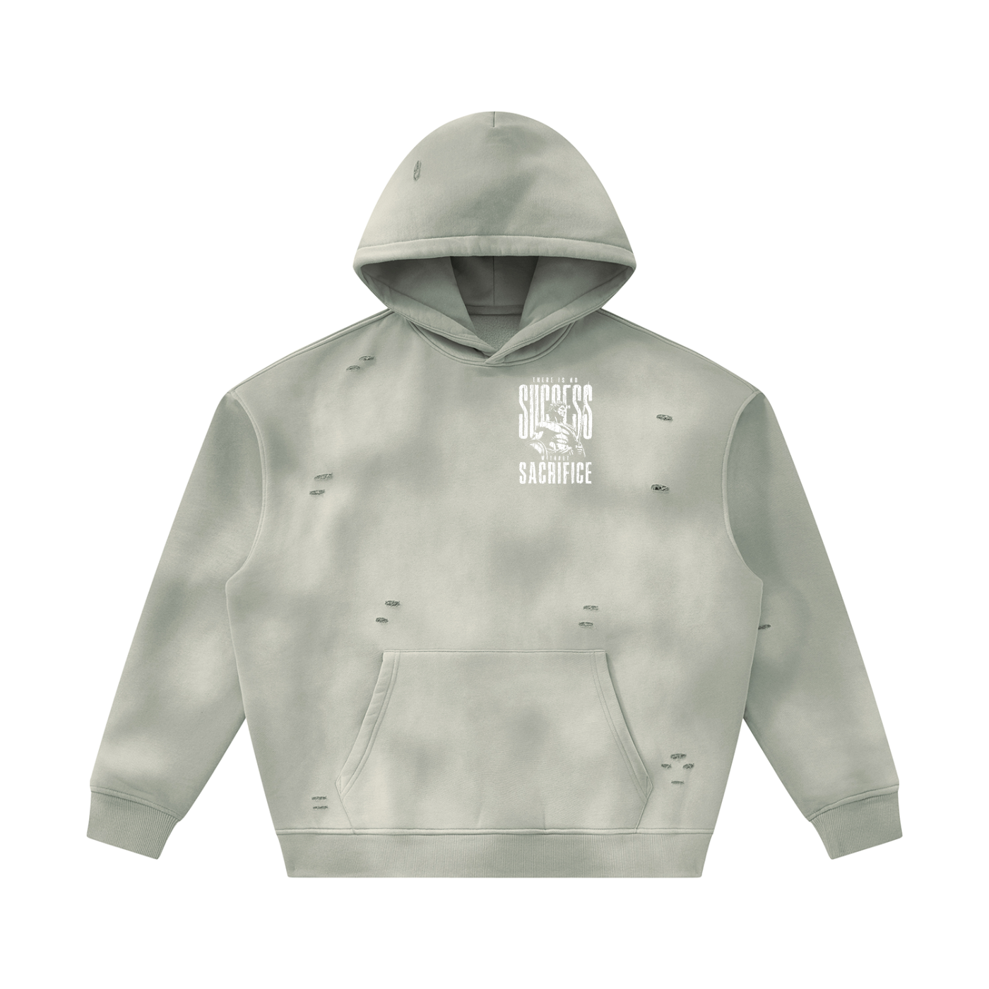 Unisex Sunfade Frayed Fleece Hoodie