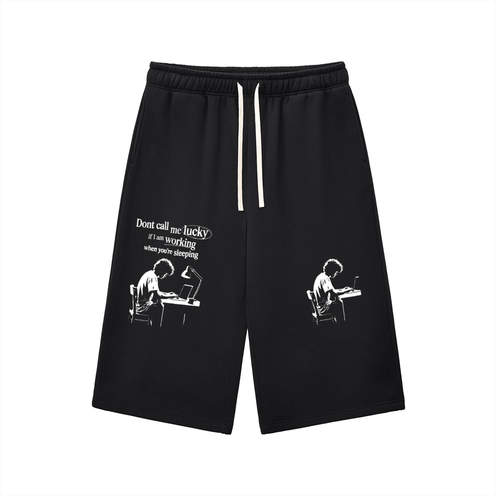 Relaxed Drawstring Three-quarter Sweatpants