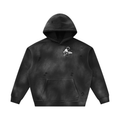 Unisex Sunfade Frayed Fleece Hoodie
