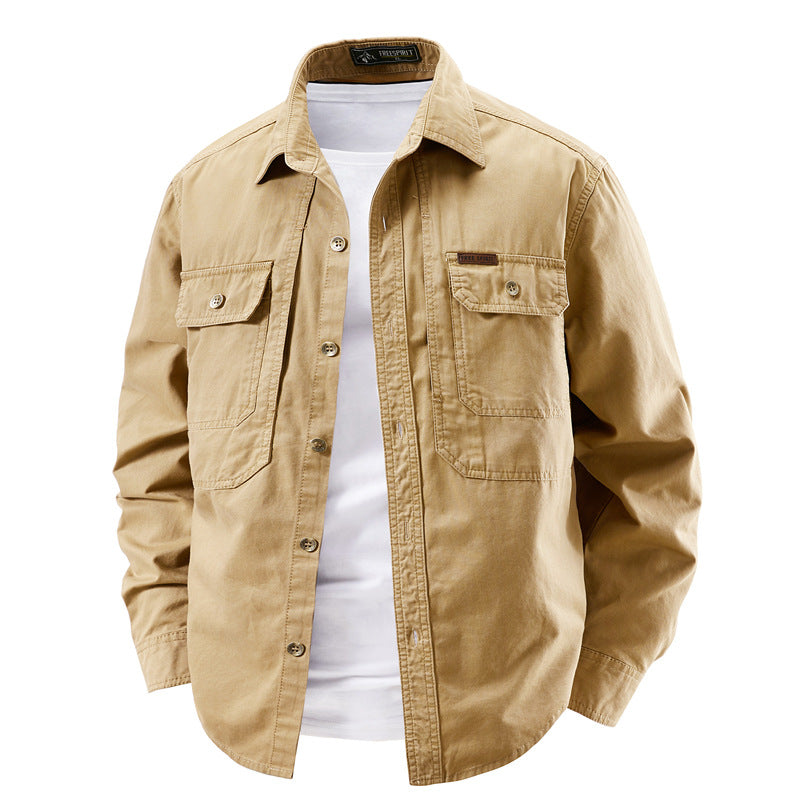 Classic Long Sleeve Work Shirt for Men