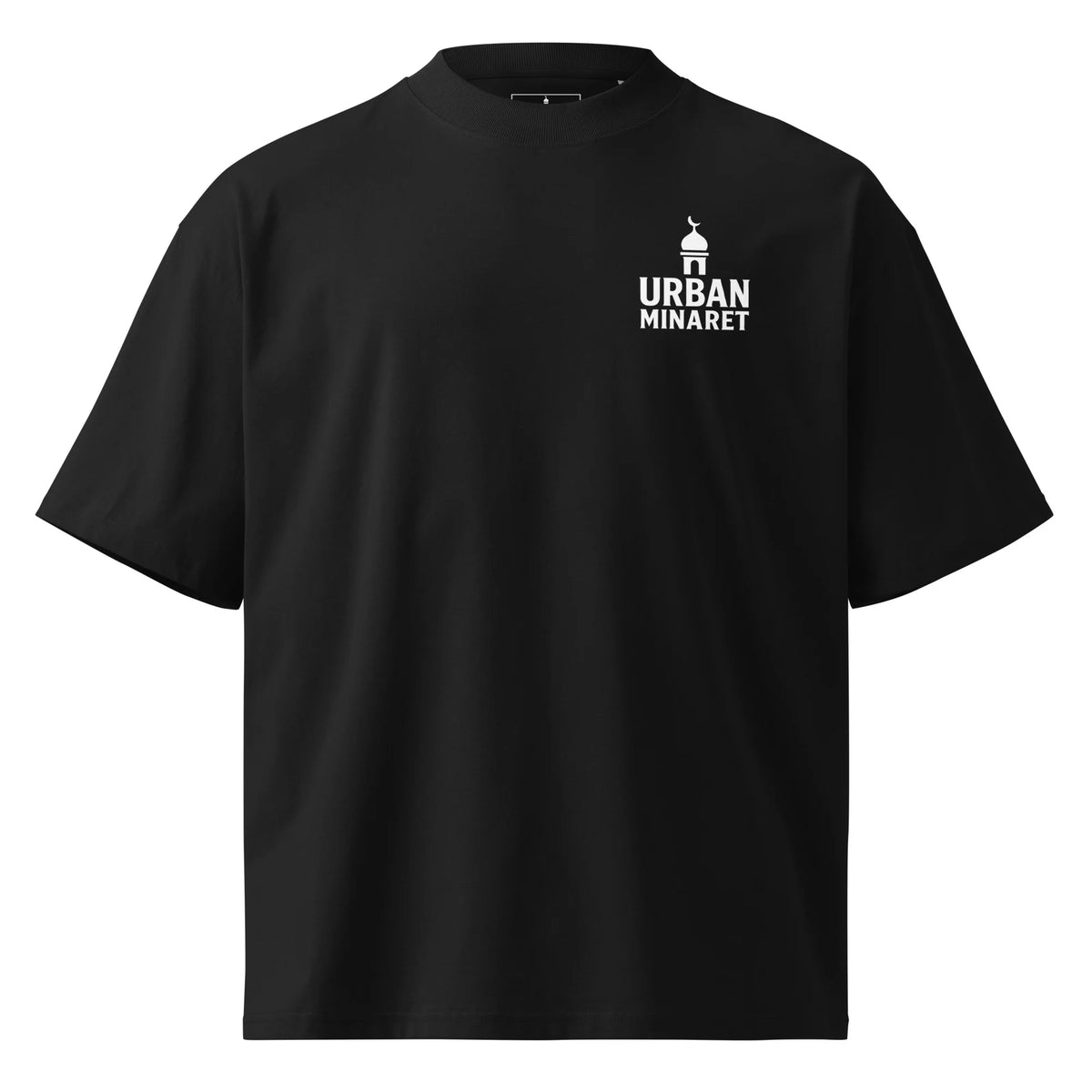 Unisex organic oversized high neck t-shirt
