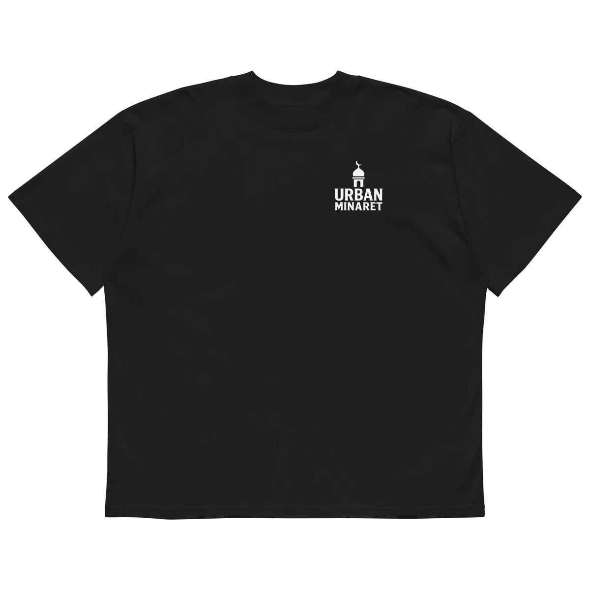 Unisex organic oversized high neck t-shirt