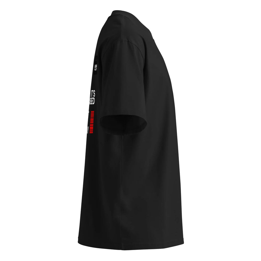 Unisex organic oversized high neck t-shirt