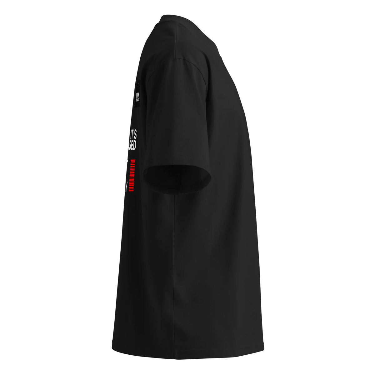 Unisex organic oversized high neck t-shirt