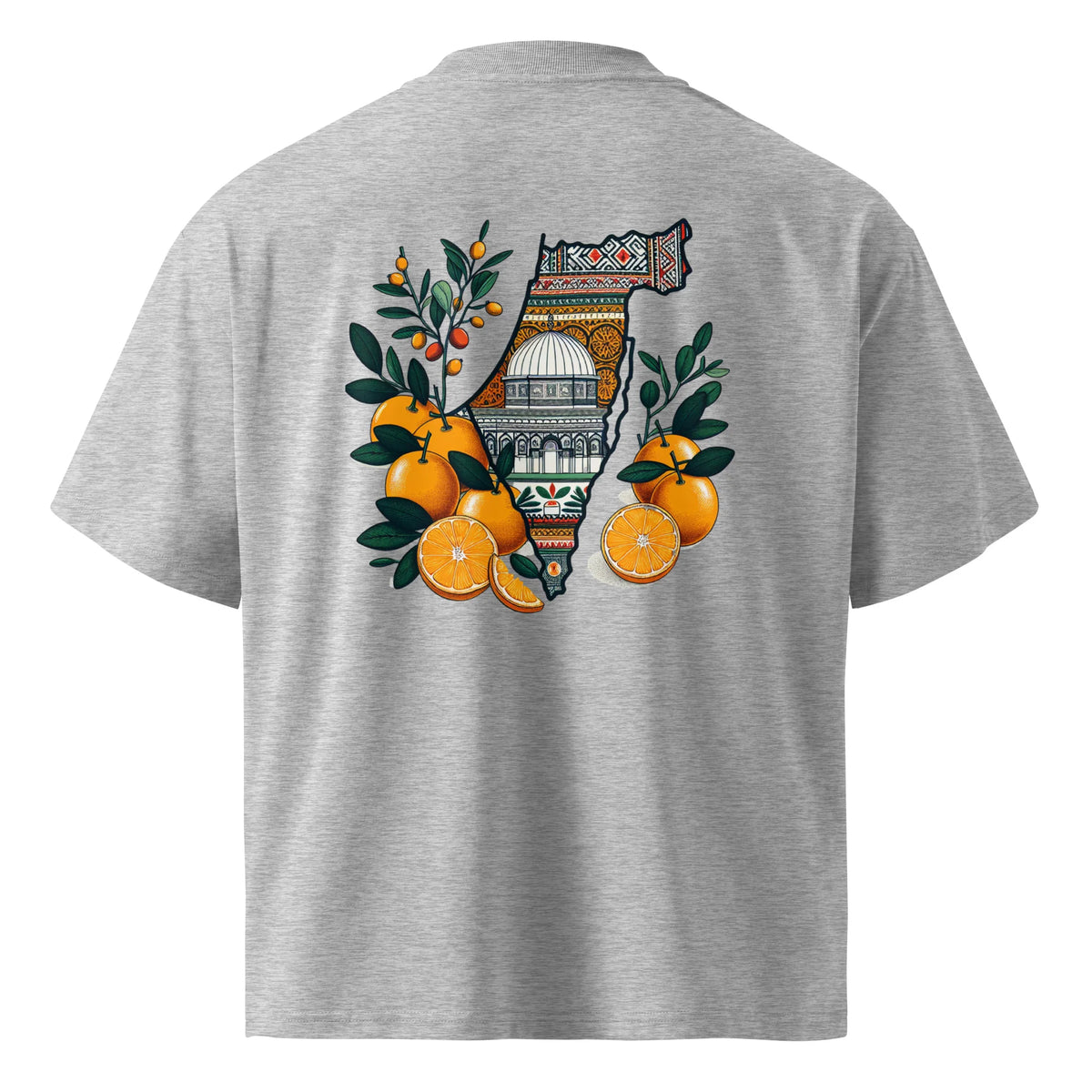 Unisex organic oversized high neck t-shirt