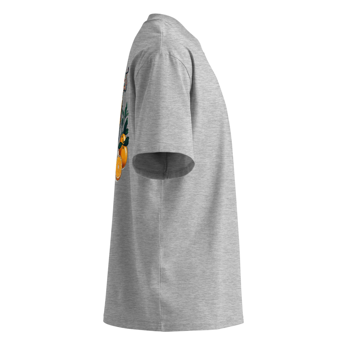 Unisex organic oversized high neck t-shirt