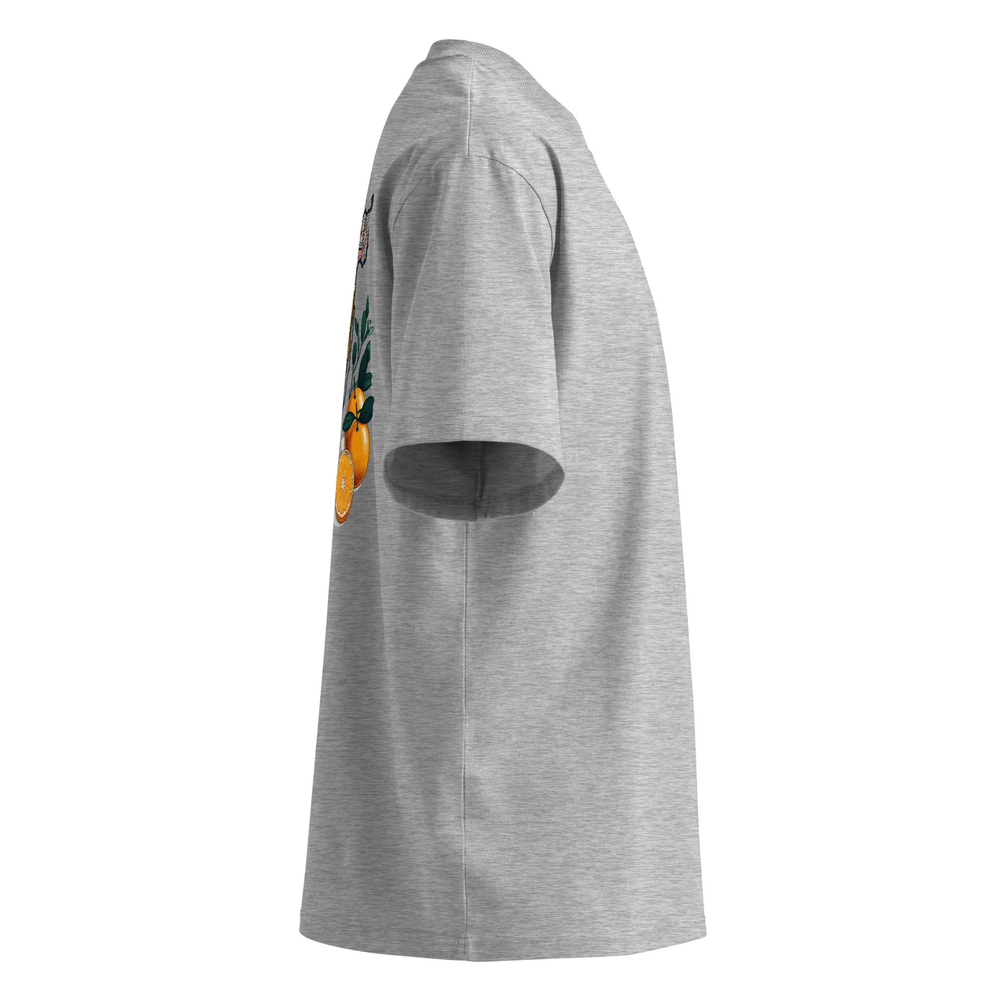 Unisex organic oversized high neck t-shirt