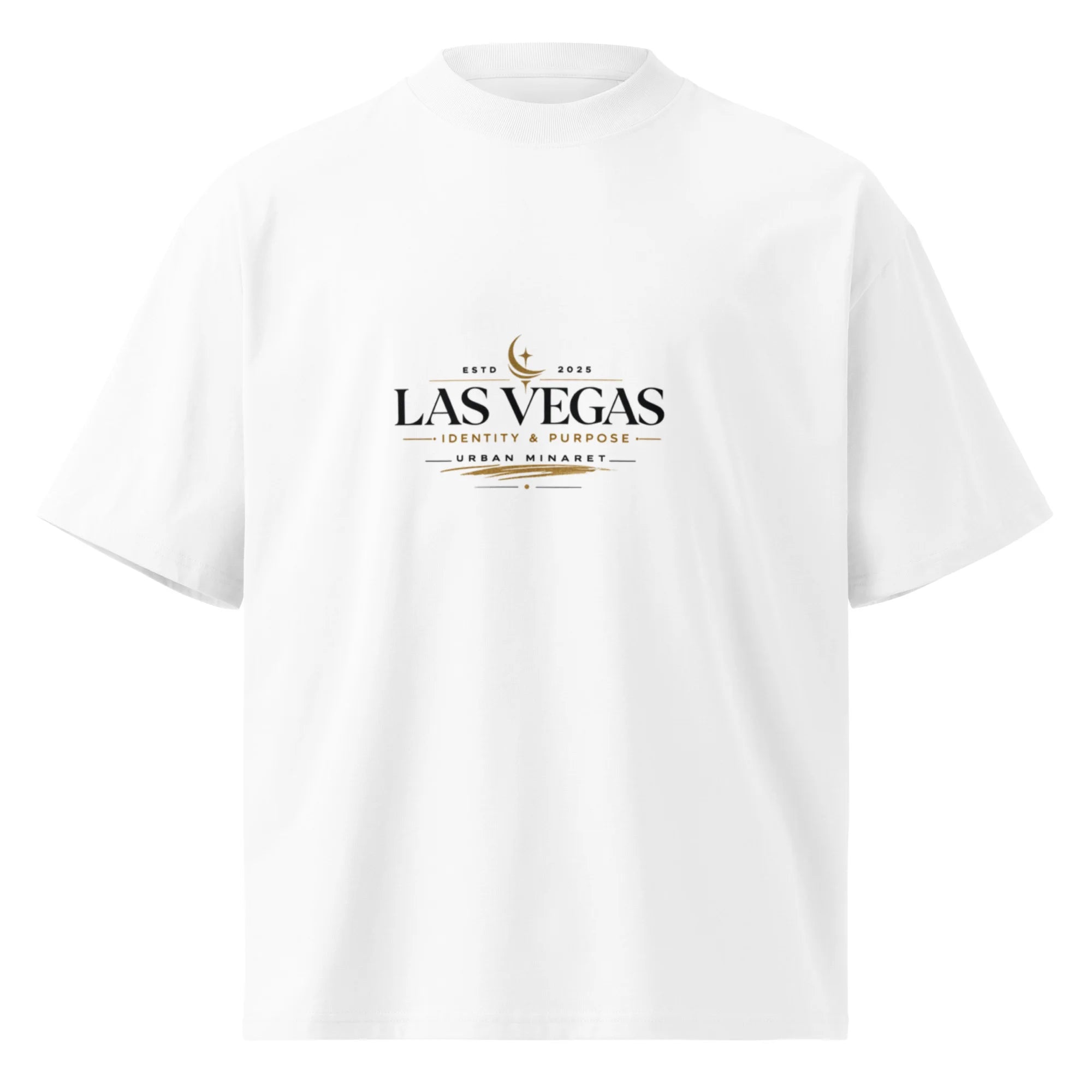 Unisex organic oversized high neck t-shirt