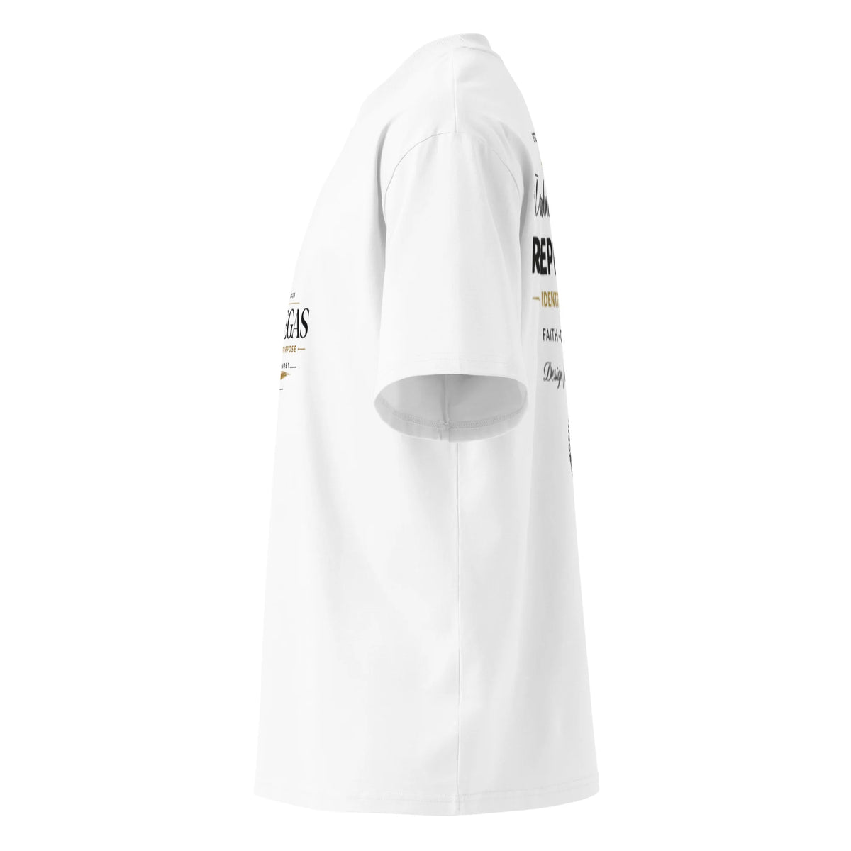 Unisex organic oversized high neck t-shirt