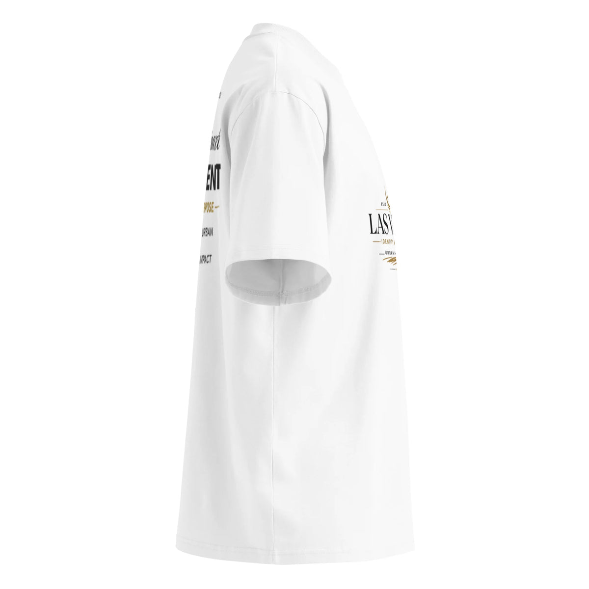 Unisex organic oversized high neck t-shirt